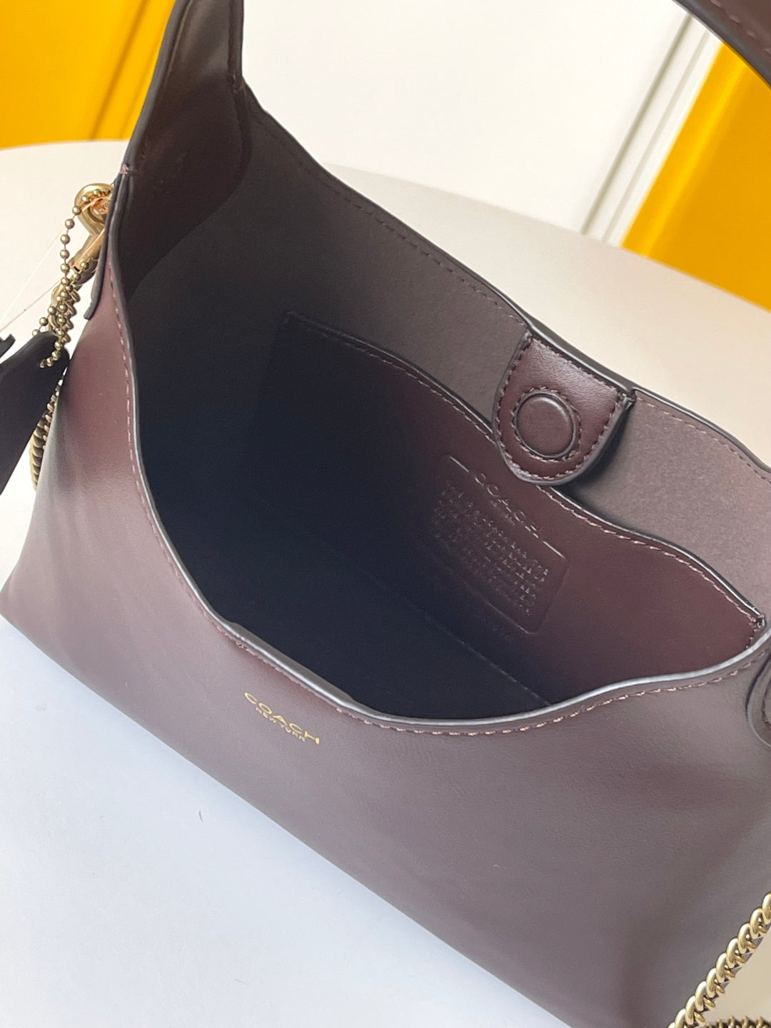 Coach Brooklyn Shoulder Bag 23 Chocolate Calfskin
