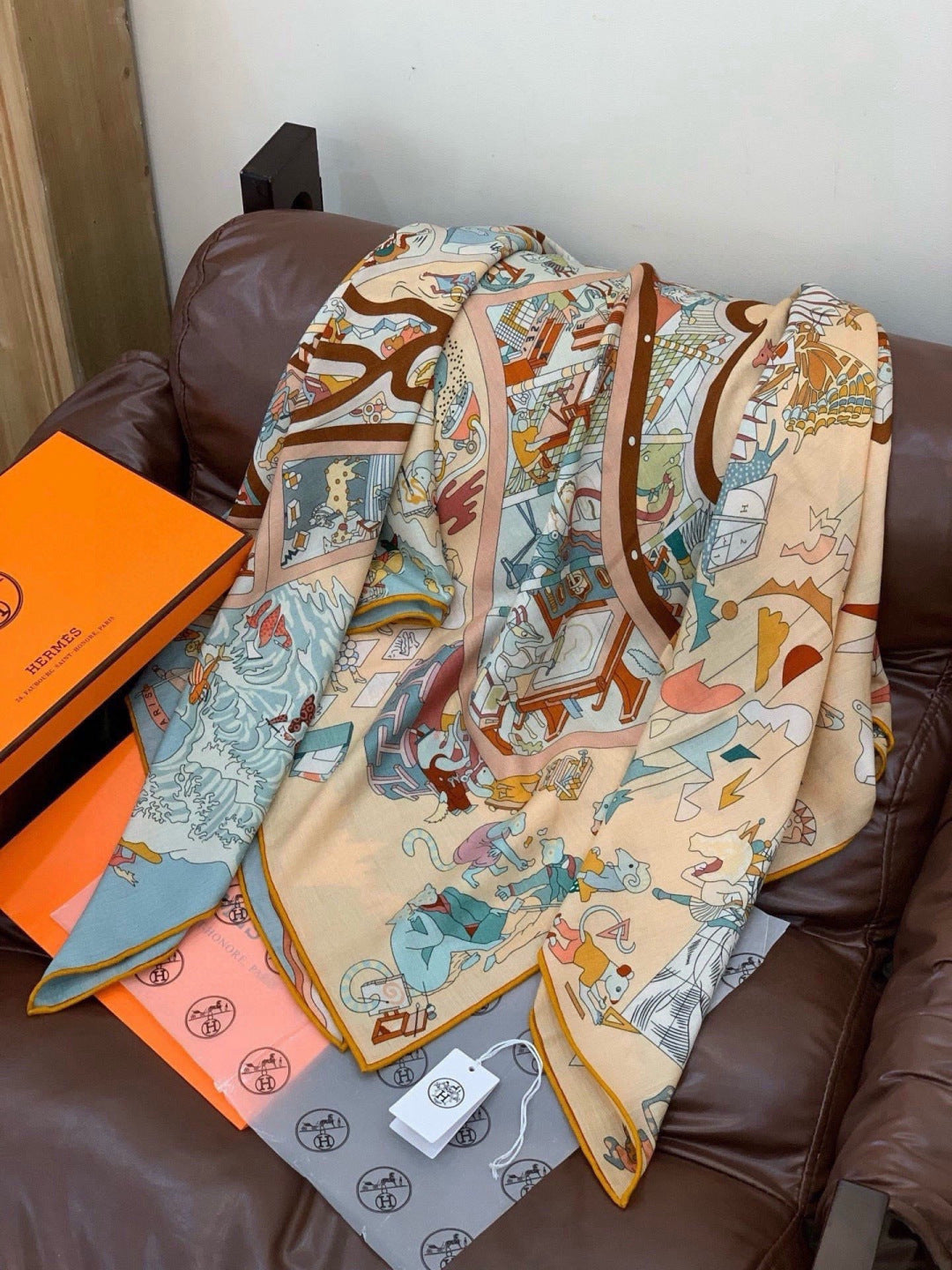 HM 26s Scarf 140 In Cashmere And Silk 304250