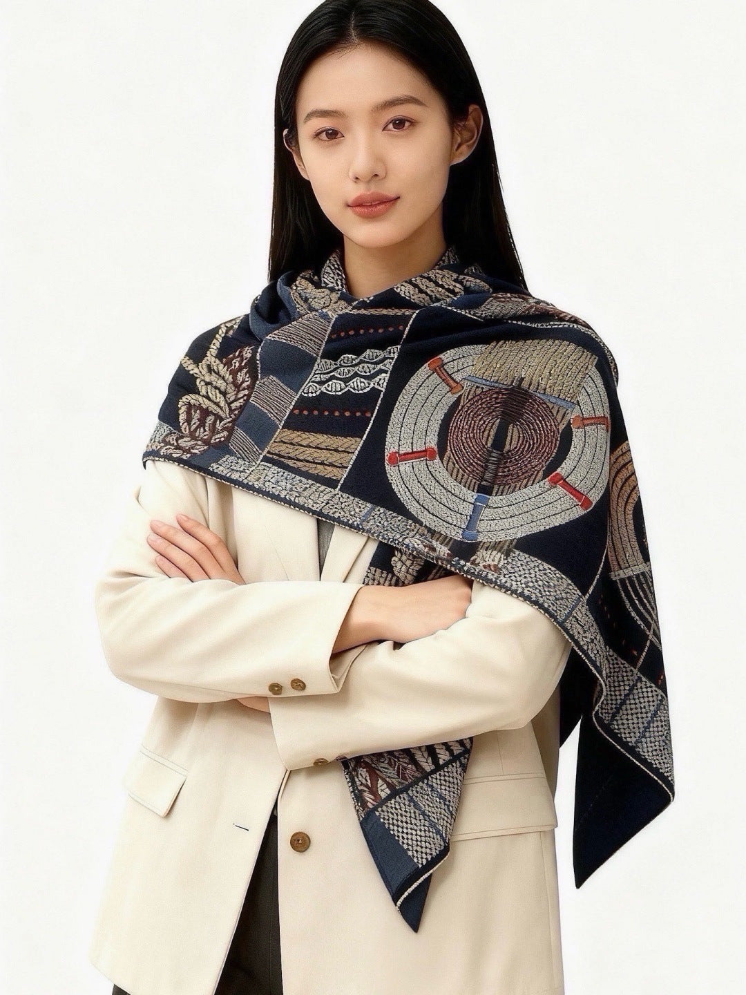 HM 26s Scarf 140 In Cashmere And Silk 446741