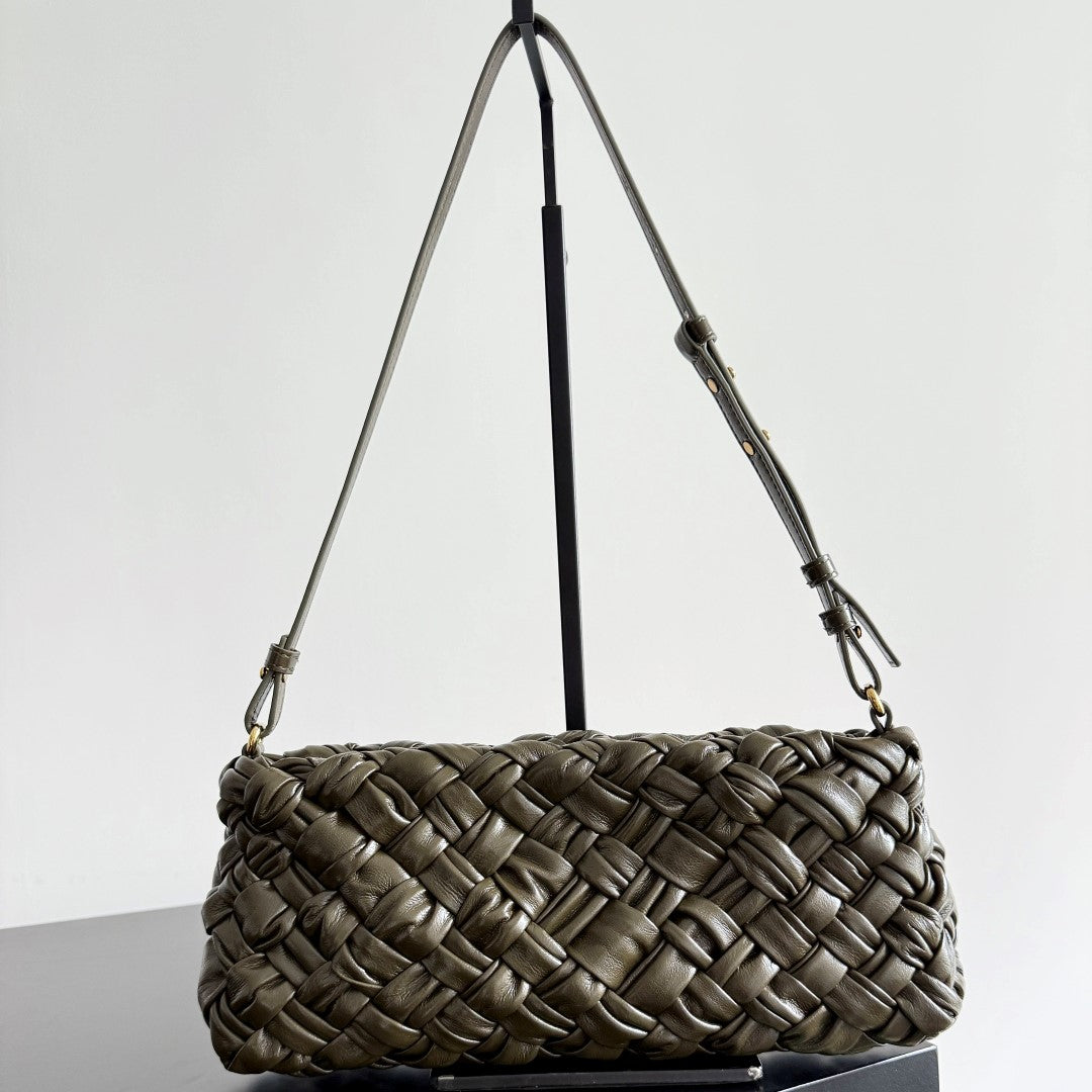 BV Kalimero chacha Bag 28.5cm Olive Leather