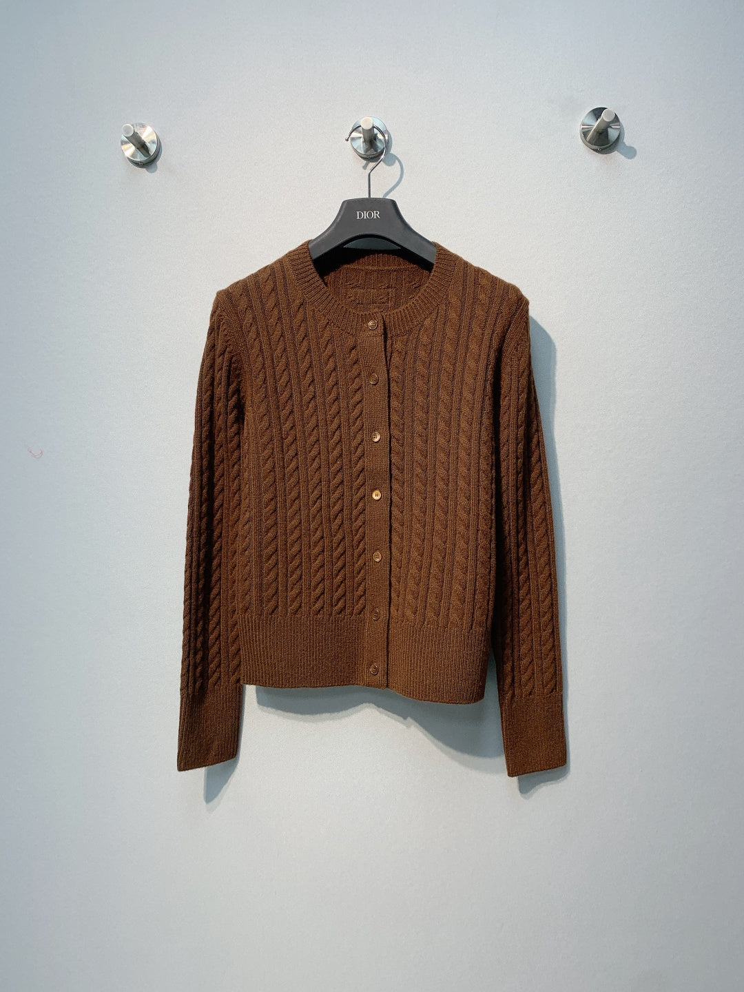 CD Cardigan Brown Cable Knit 342075