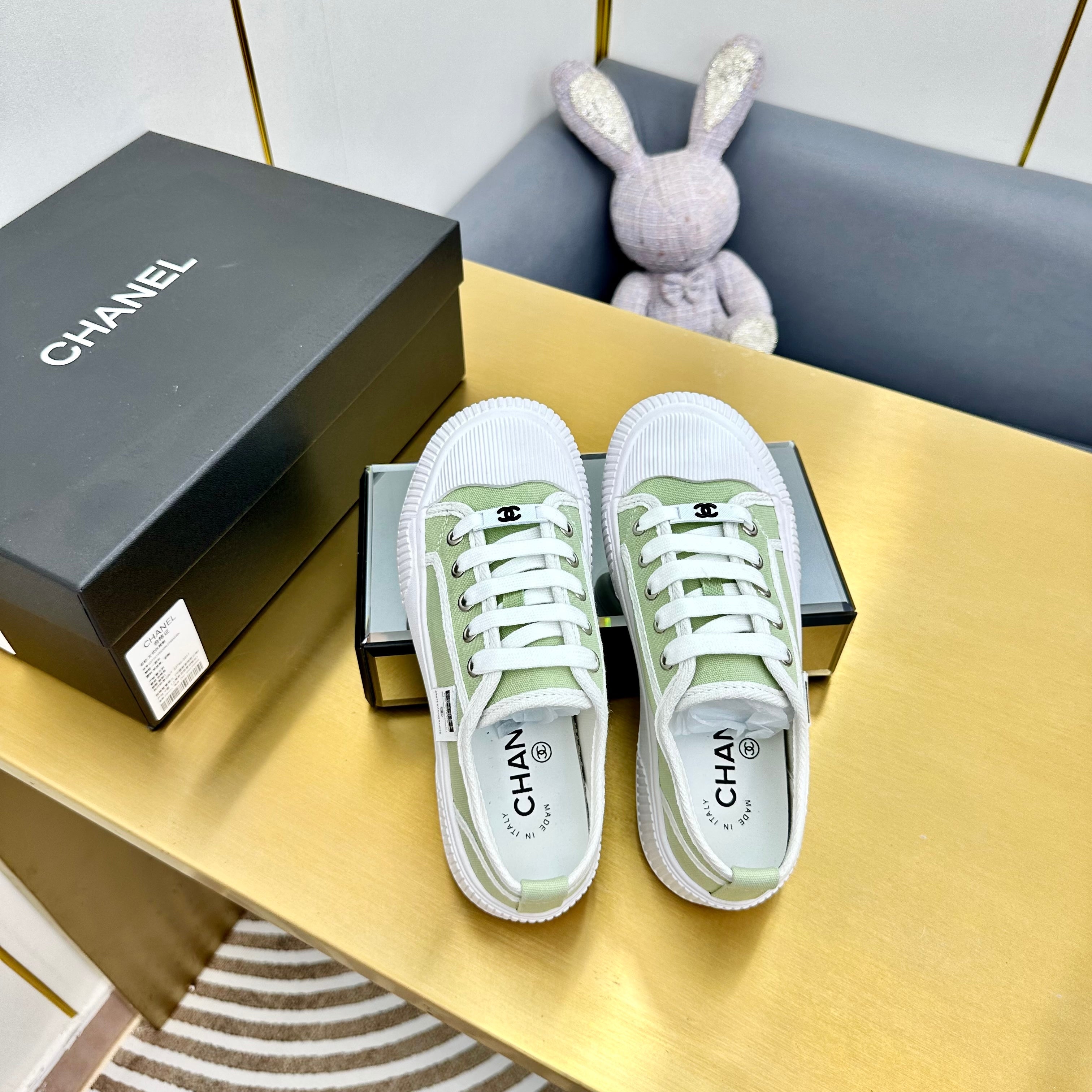 CC 26s Platform Sneakers Light Green Canvas 832622