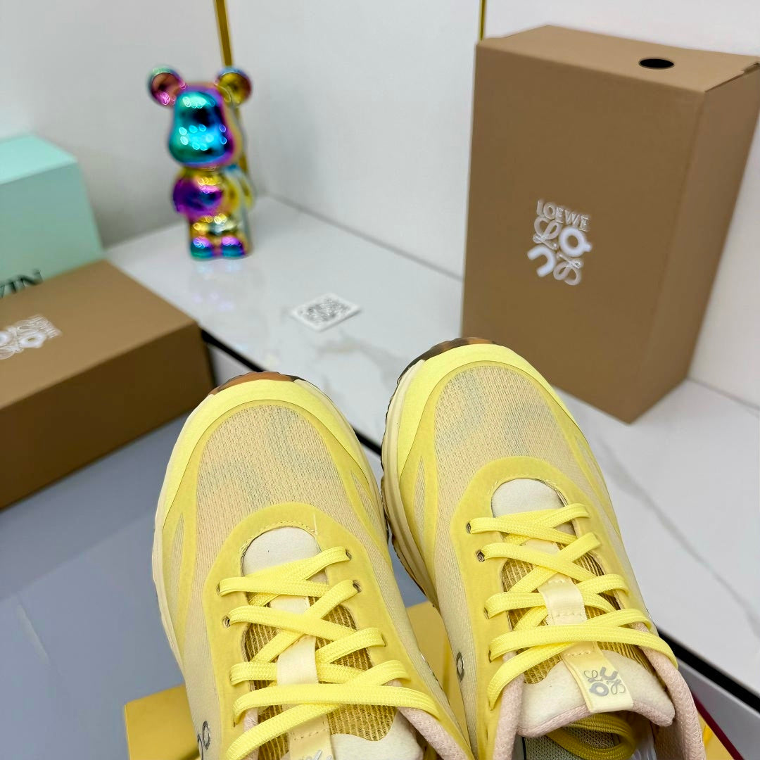 Loewe 26s Cloudsolo Sneakers Light Yellow Mesh