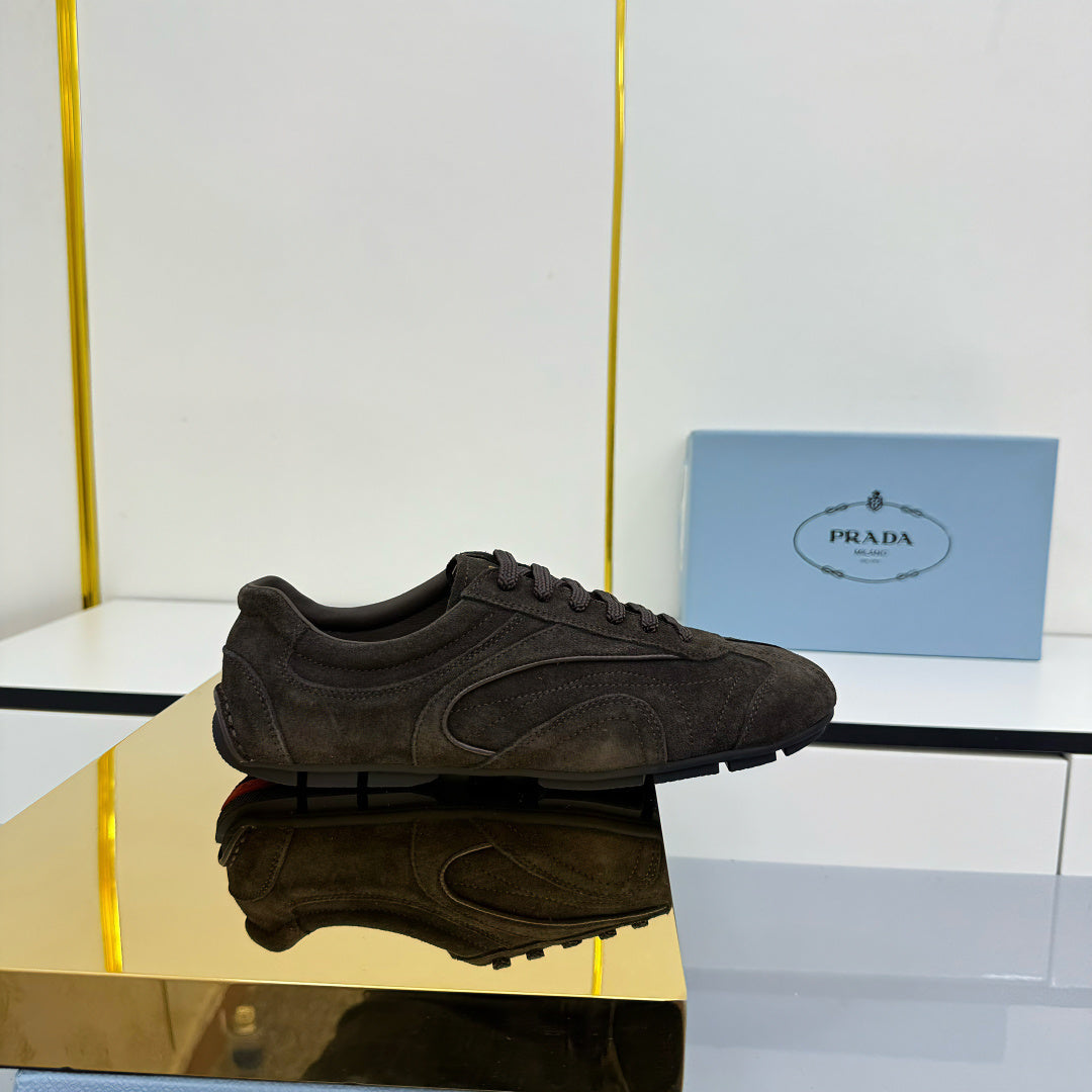 Prada 26s Montecarlo Re-Edition Sneakers Taupe Suede 986632