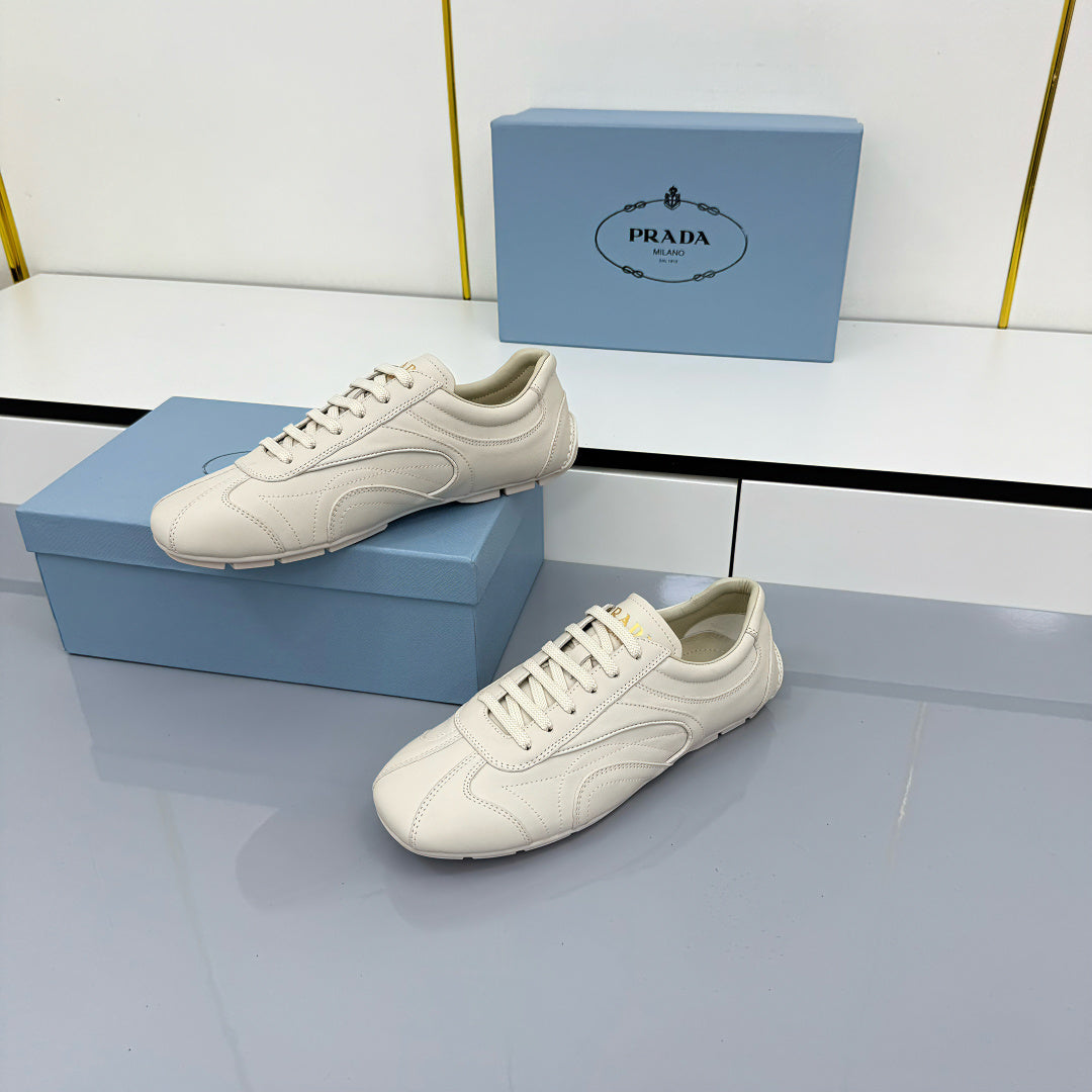 Prada 26s Montecarlo Re-Edition Sneakers Ivory Leather 986634