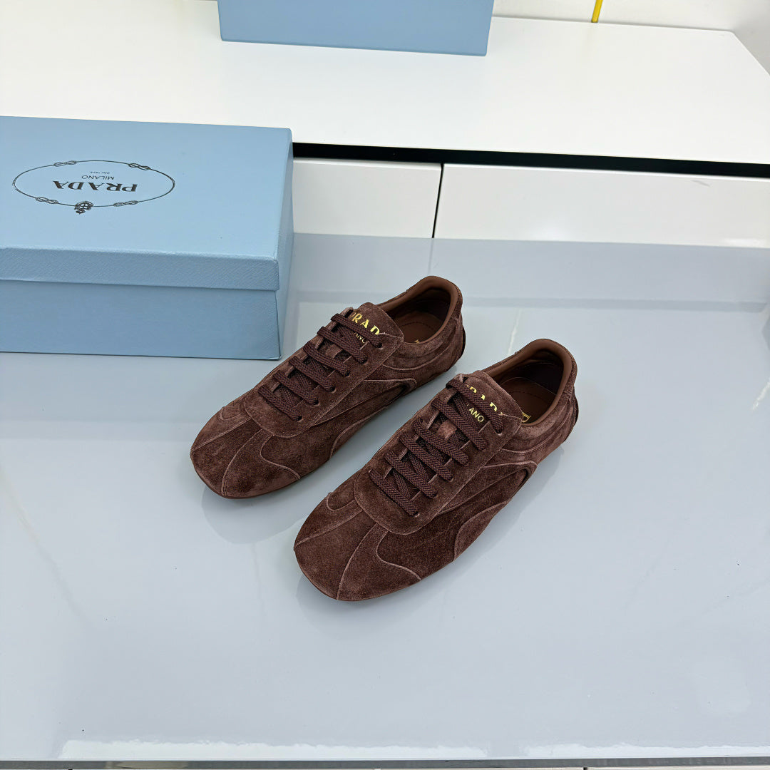 Prada 26s Montecarlo Re-Edition Sneakers Dark Brown Suede 986637
