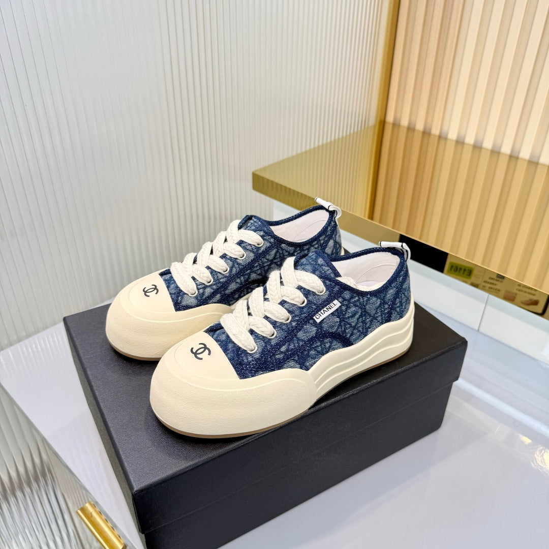 CC 26s Biscuit Shoes Blue White Sheepskin Denim 927710