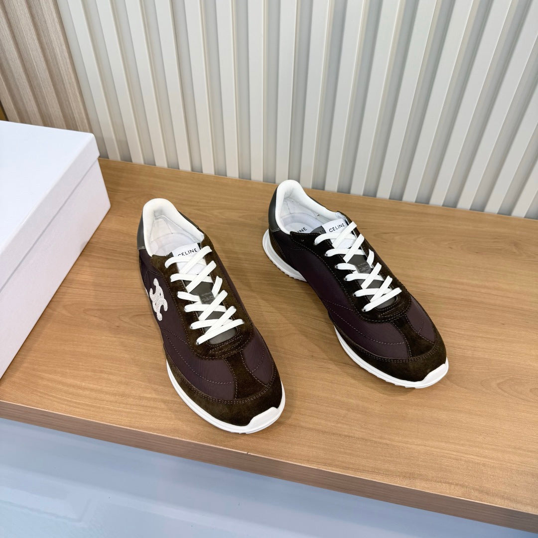 Celine 26s Racer Sneakers Black Fabric Suede 987339