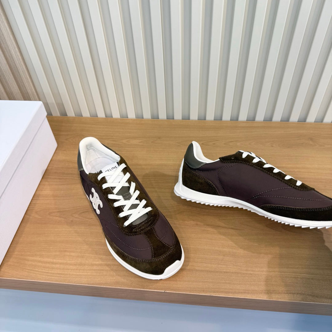 Celine 26s Racer Sneakers Black Fabric Suede 987339