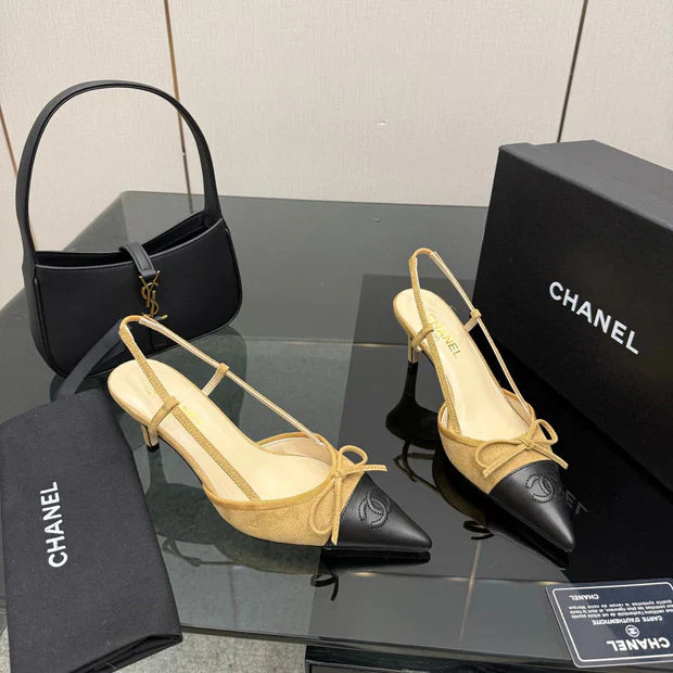 CC 26s Slingback 65 Brown Black Suede Cowhide 651327