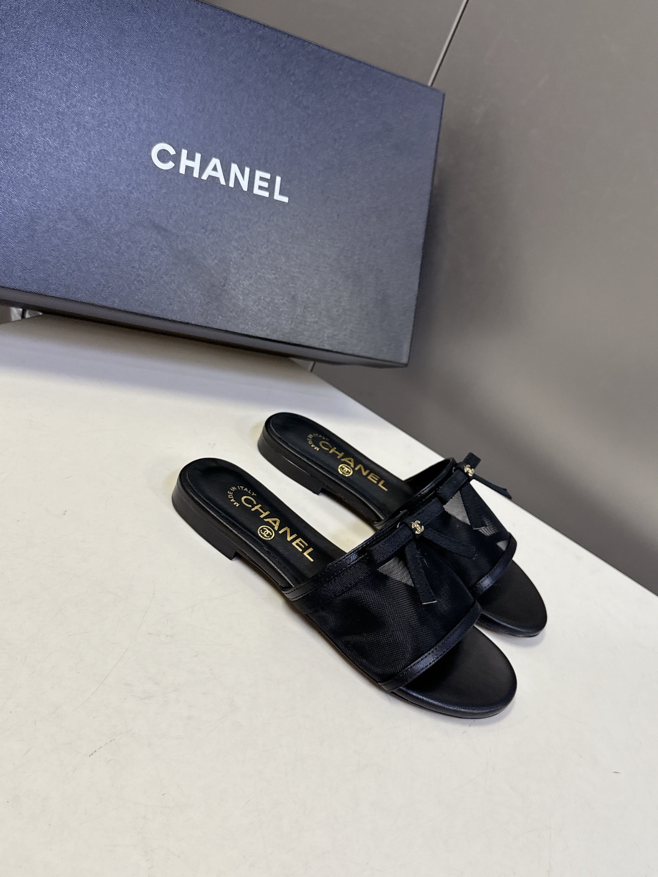 CC Spring Summer 2026 Mules Black Mesh Lambskin 635499