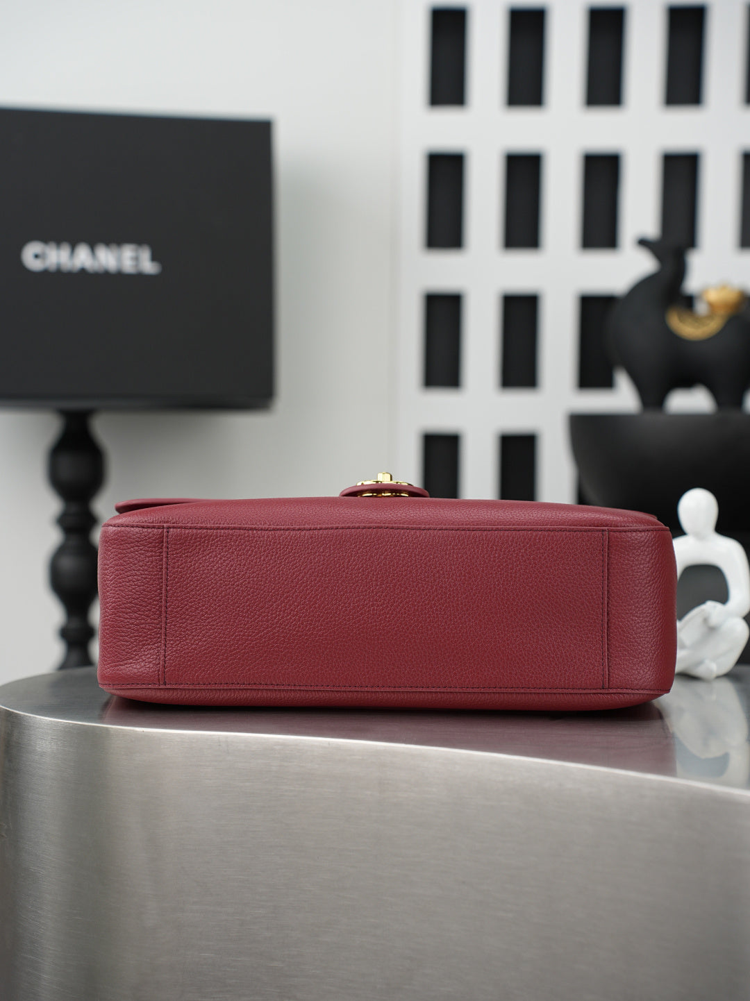 CC 26s Maxi Flap Bag 32cm Burgundy Calfskin GHW