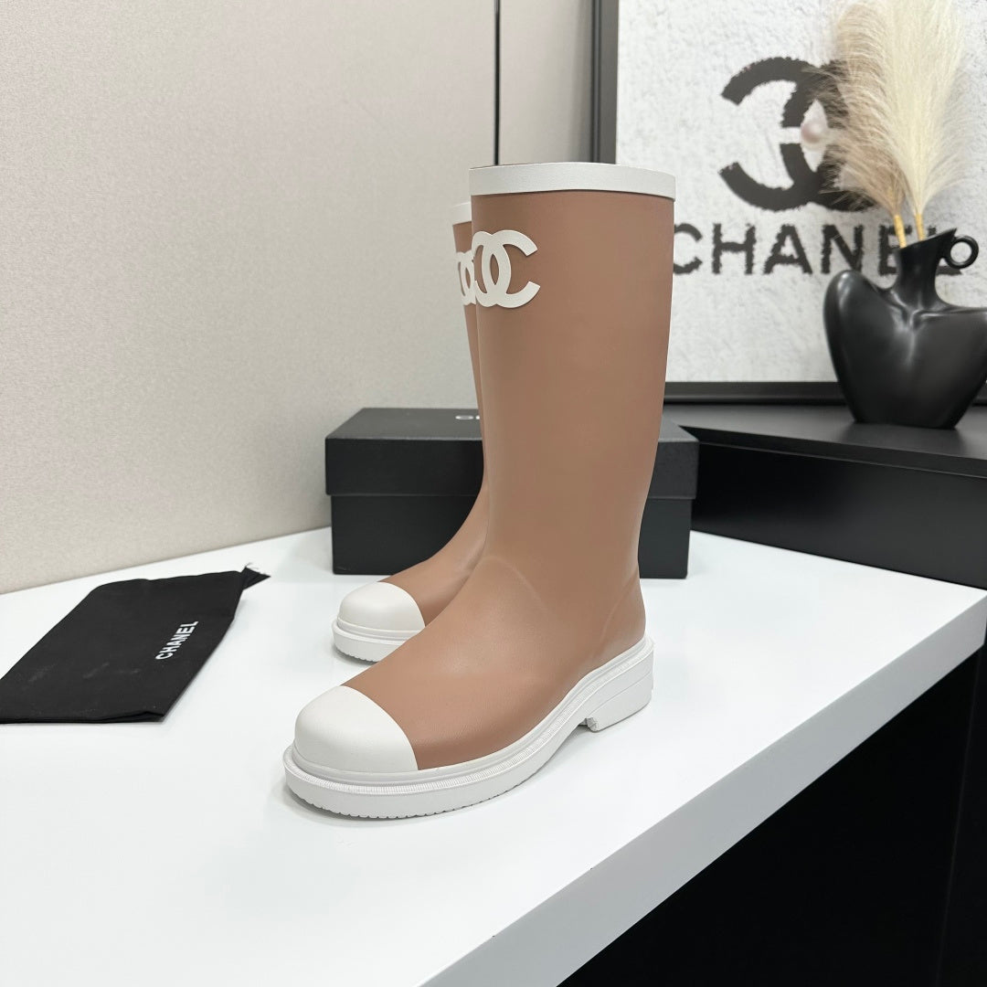 CC 26s Rain Boots Beige Rubber 927135