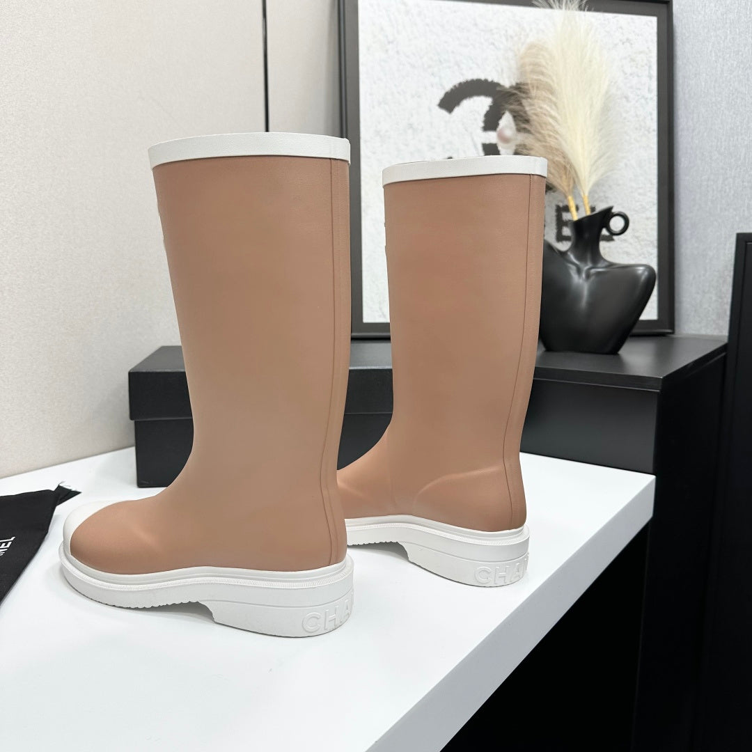 CC 26s Rain Boots Beige Rubber 927135