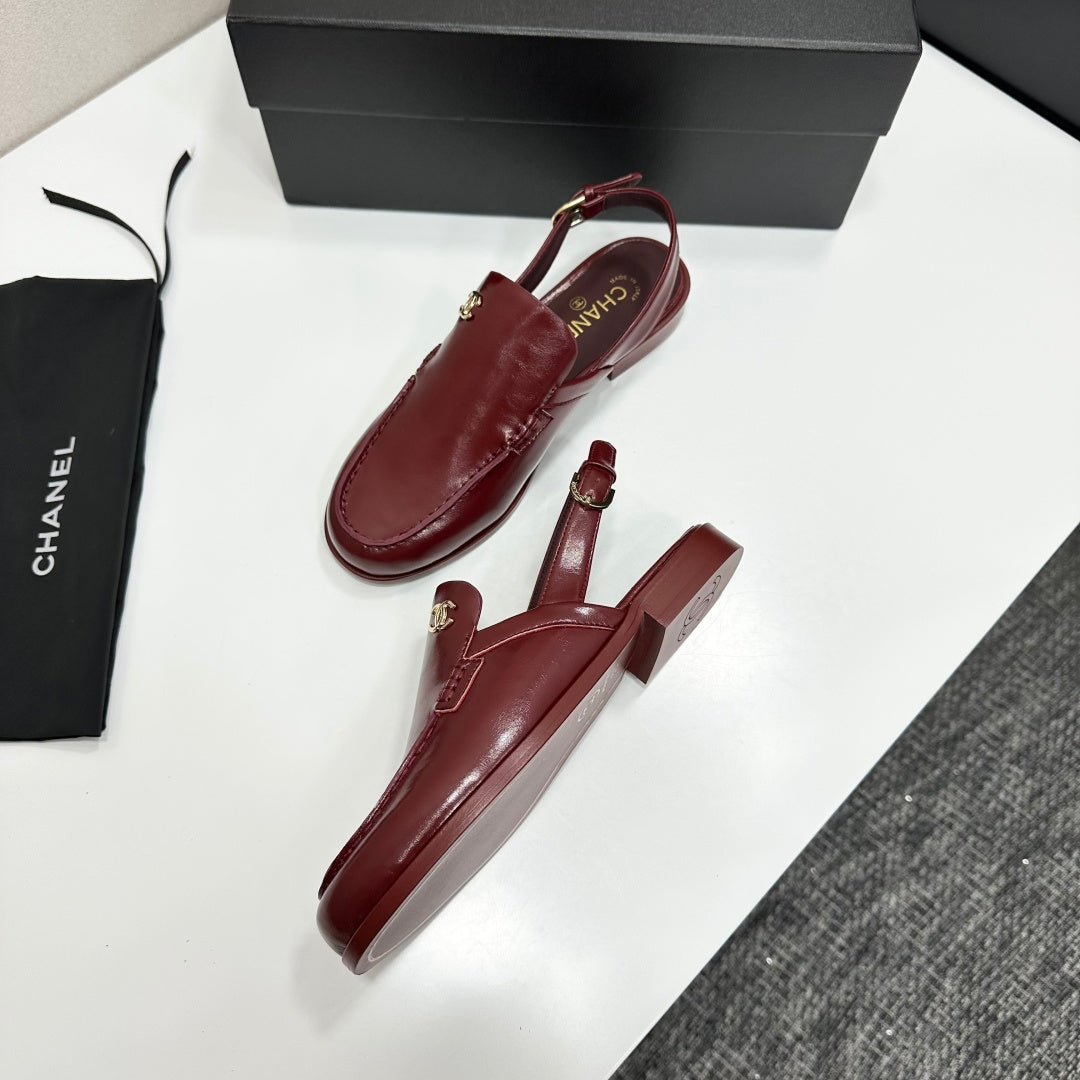 CC SS 2026 Pre Slingbacks Burgundy Calfskin 630506