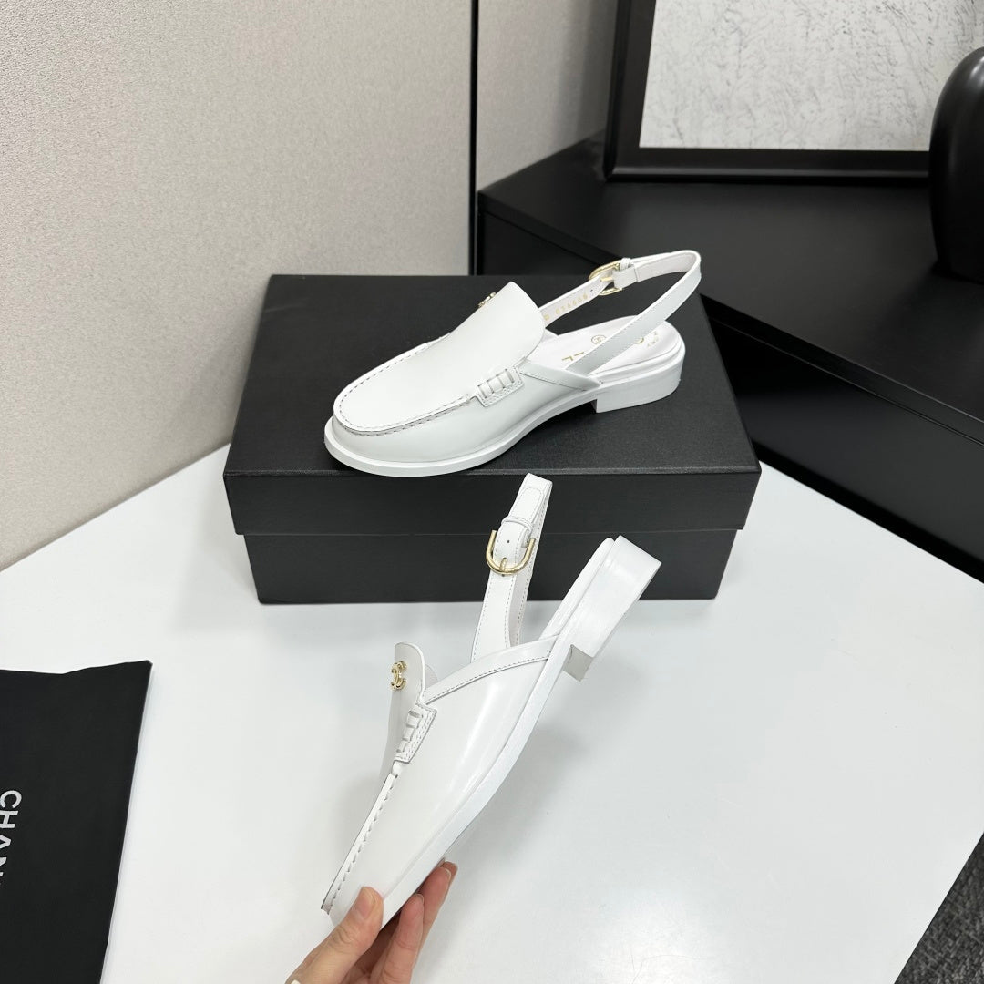 CC SS 2026 Pre Slingbacks White Calfskin 630479