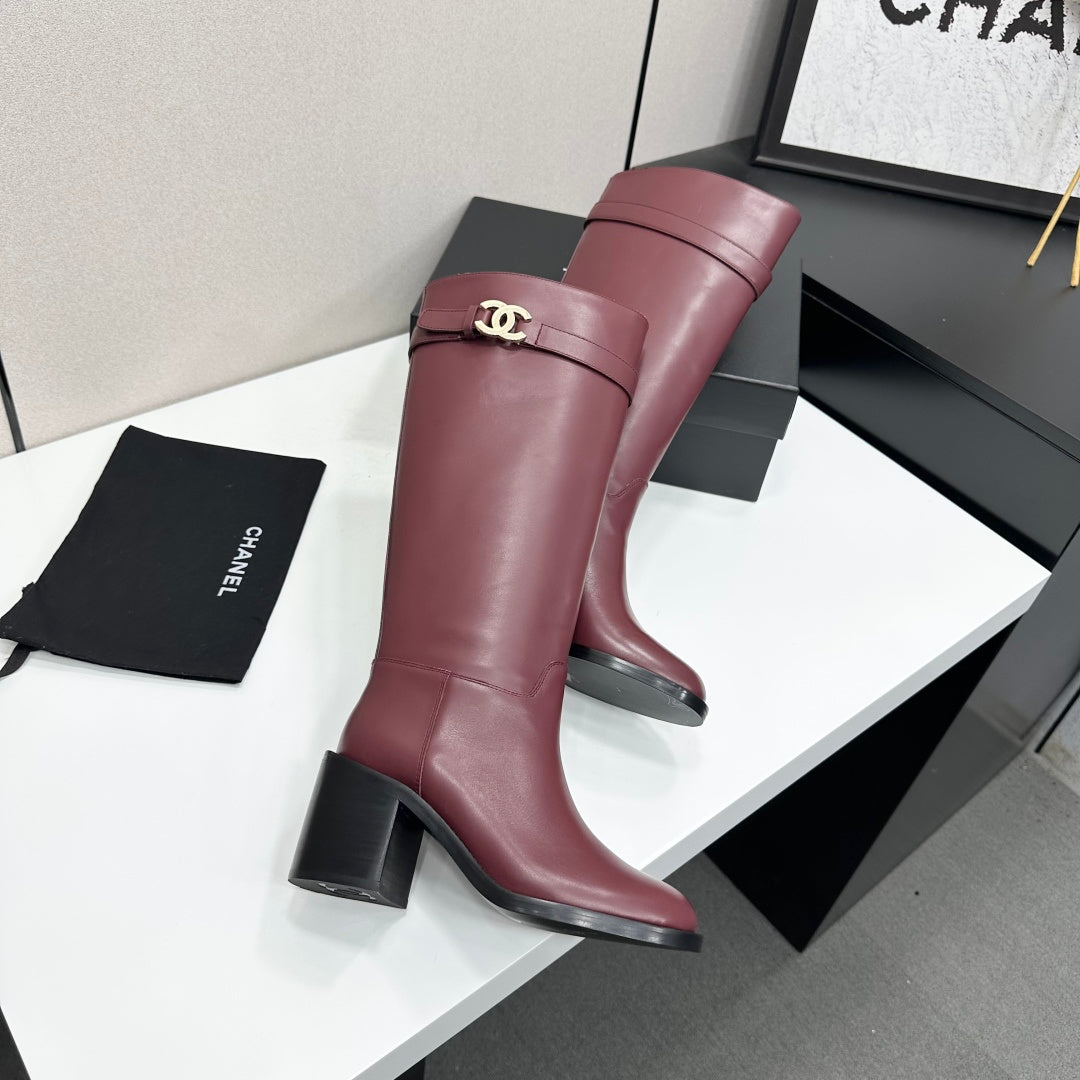 CC FW 2026 Long Boot Burgundy Cowhide 925683