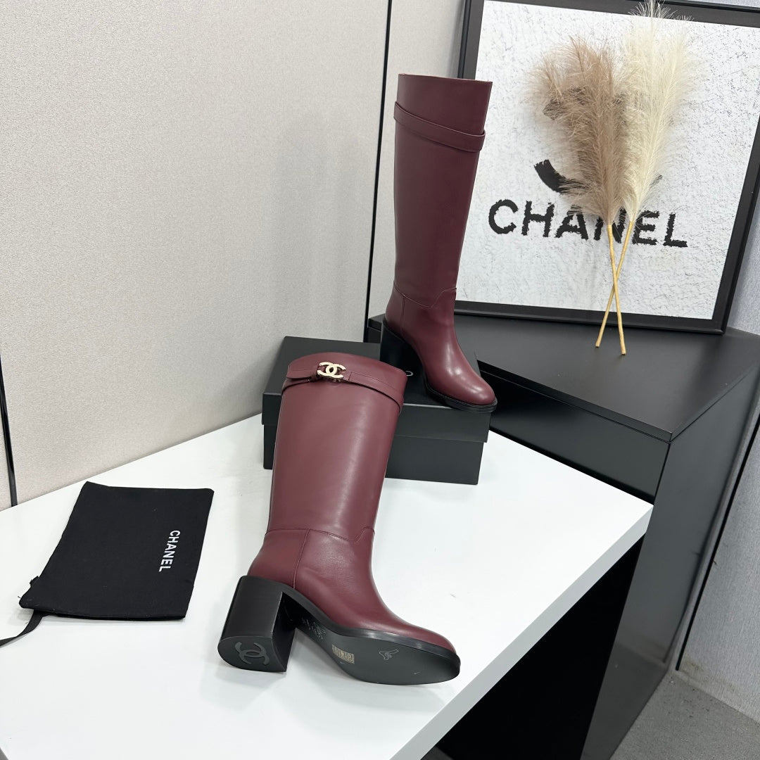CC FW 2026 Long Boot Burgundy Cowhide 925683