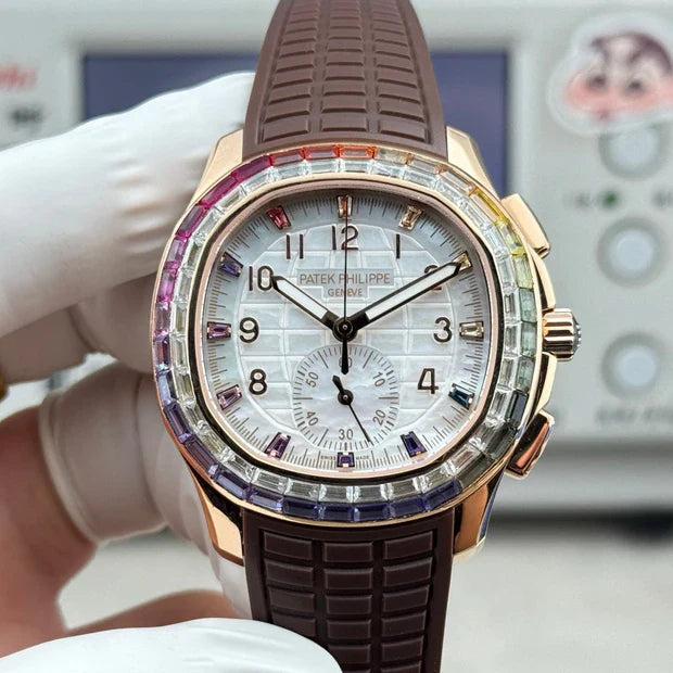Patek Philippe Aquanaut Luce 35.6mm Rose Gold Case Pink Rubber Strap