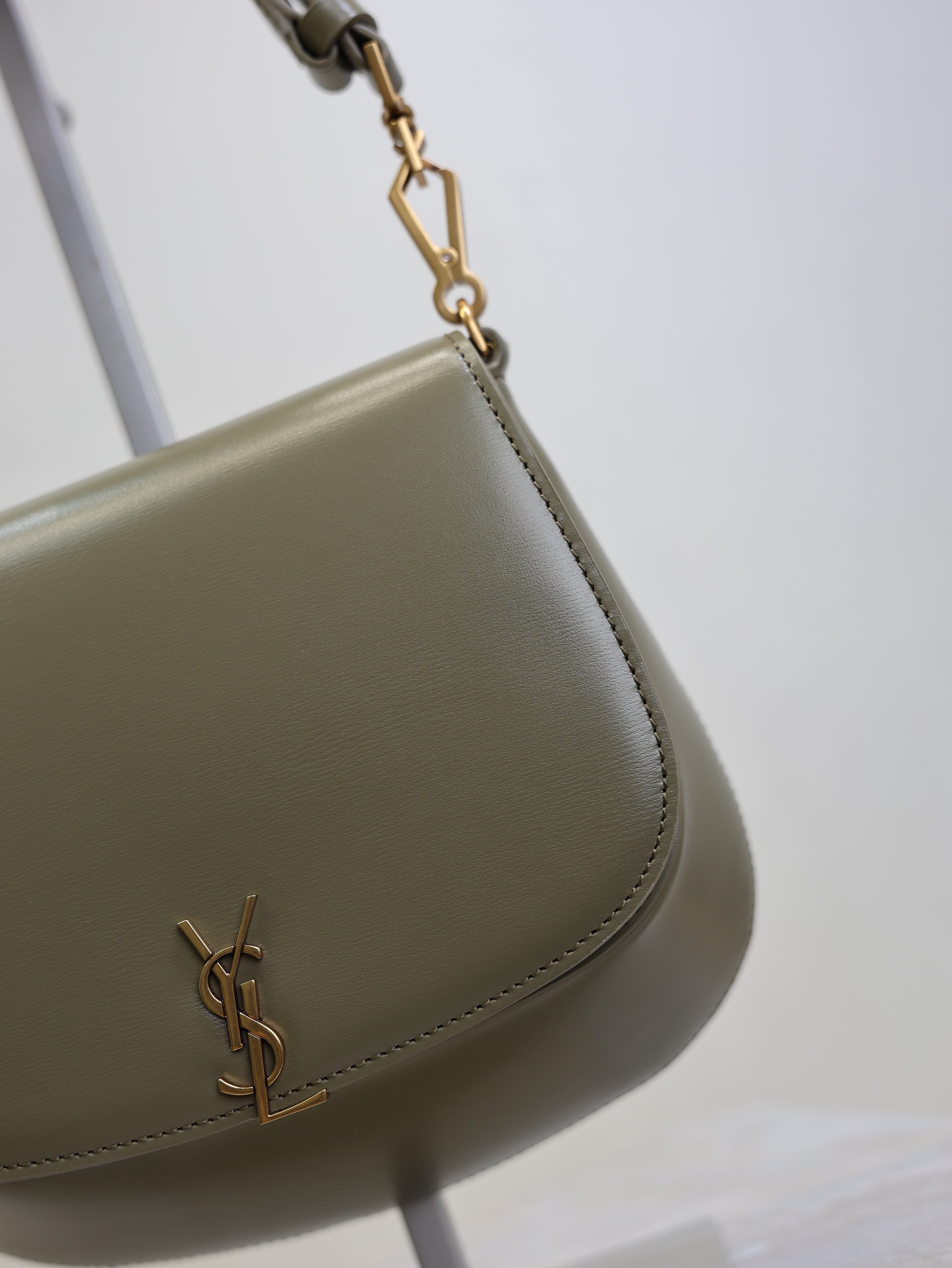 Prada Mini Voltaire 21cm Olive Green Calfskin GHW