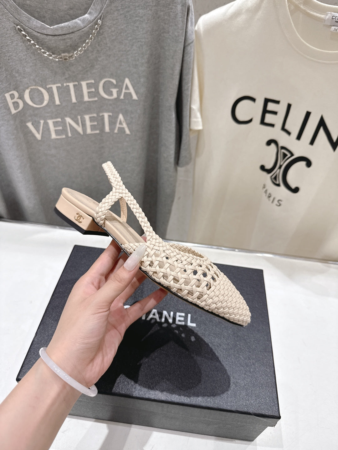 CC 26s Slingback Flat Beige Distinct Woven 888092