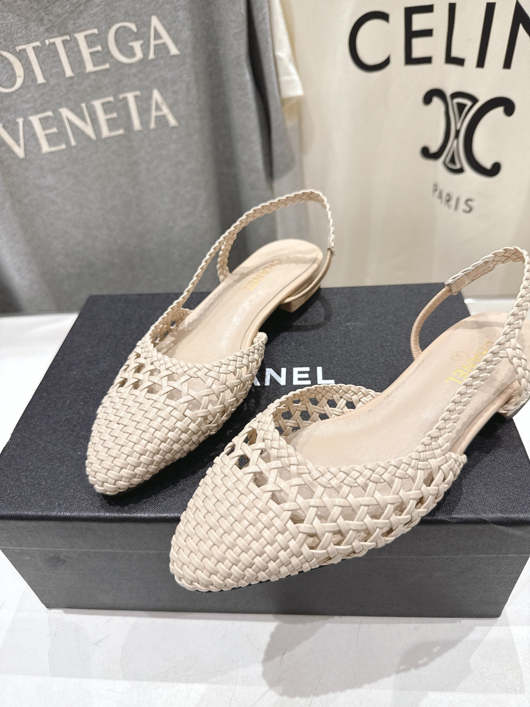 CC 26s Slingback Flat Beige Distinct Woven 888092