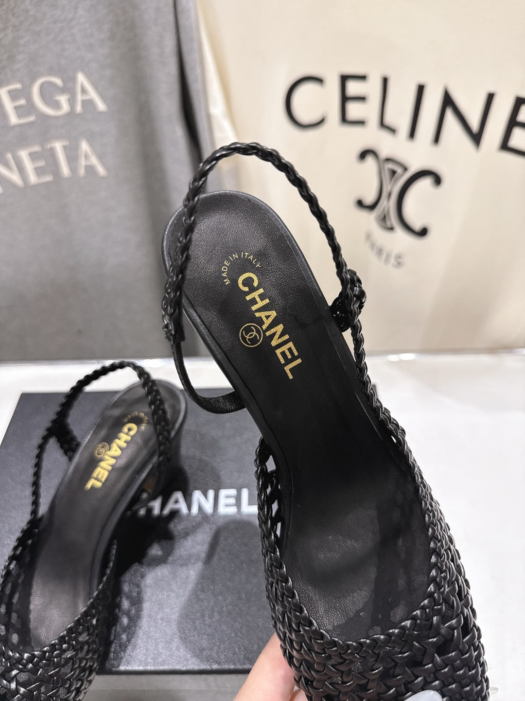 CC 26s Slingback 6.5cm Black Distinct Woven 888095