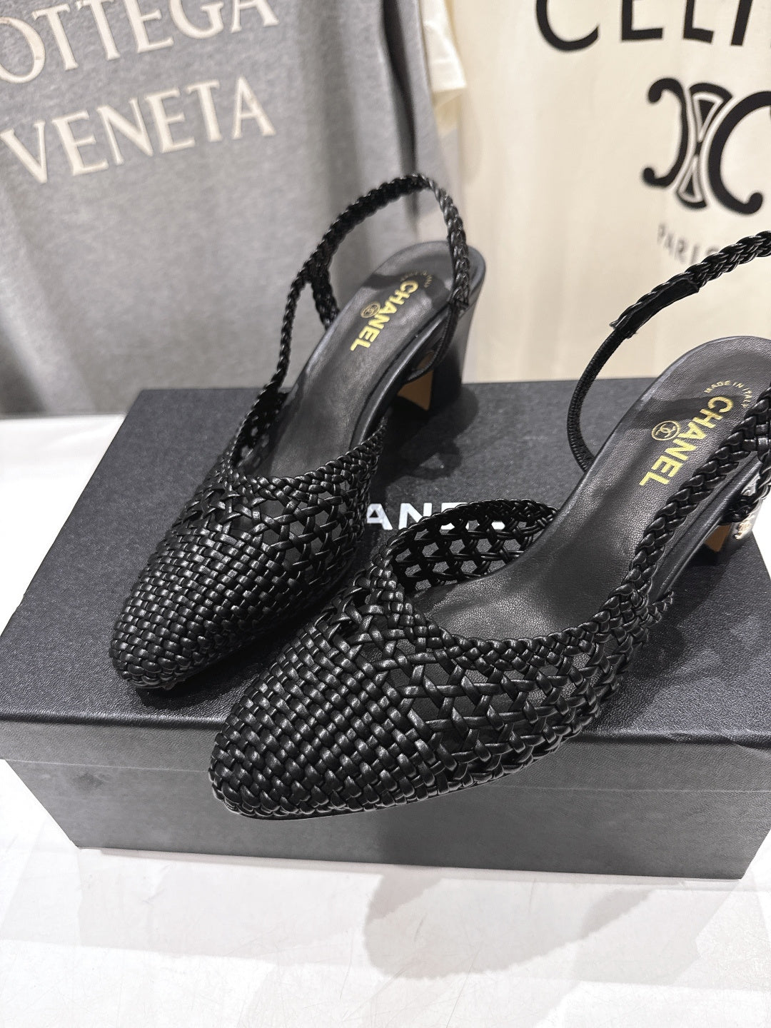 CC 26s Slingback 6.5cm Black Distinct Woven 888095