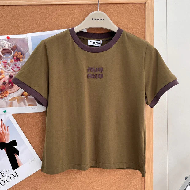 MiuMiu 2026 Shirt Olive Green Cotton 636397