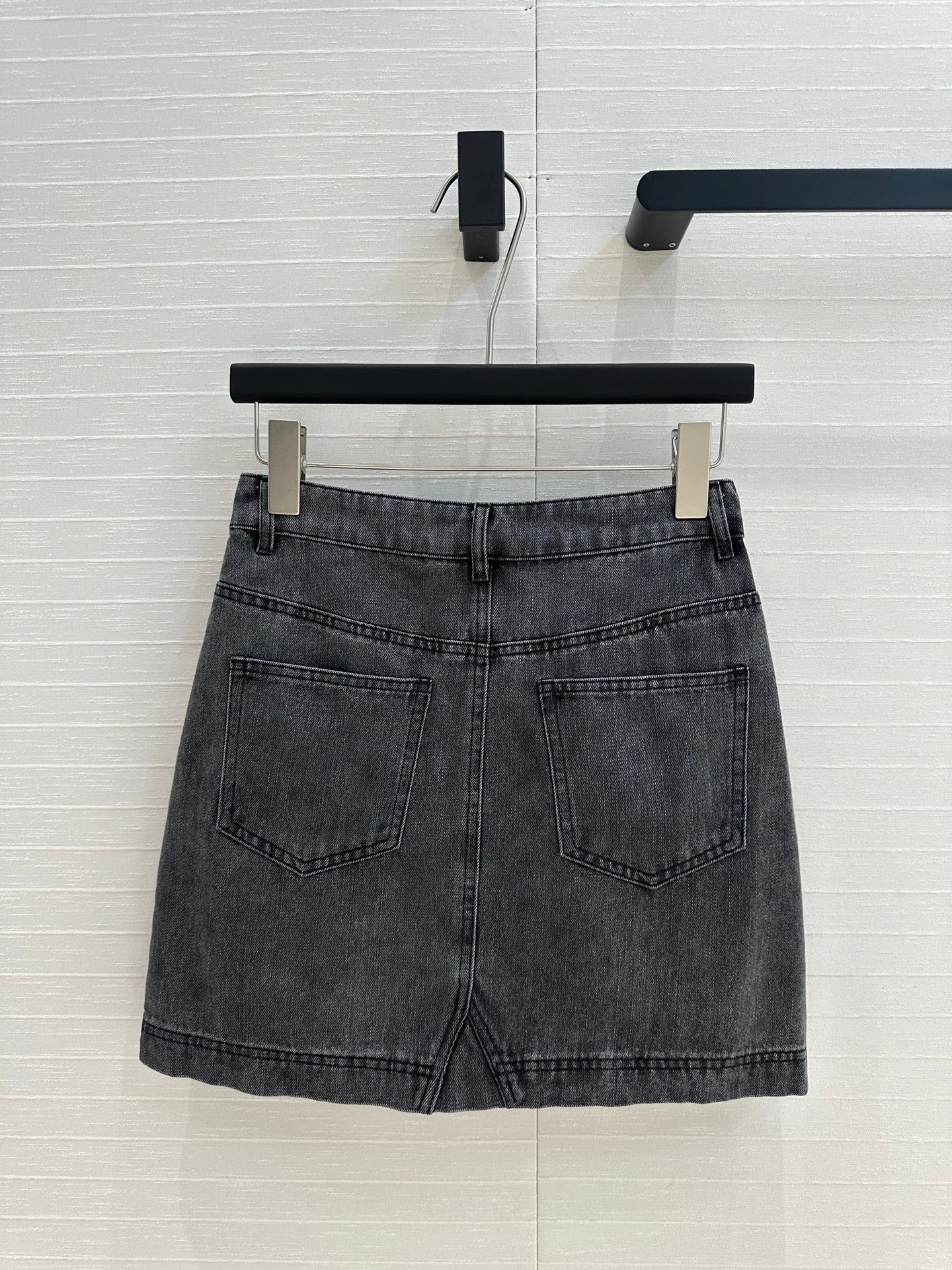 CD Short Skirt Black Cotton