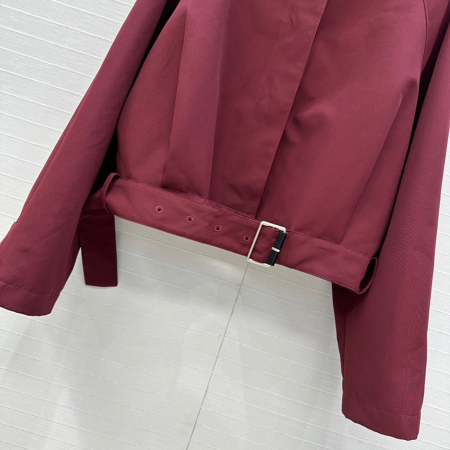 Loewe 25 Stand-up Collar Jacket Burgundy Polyester 288228