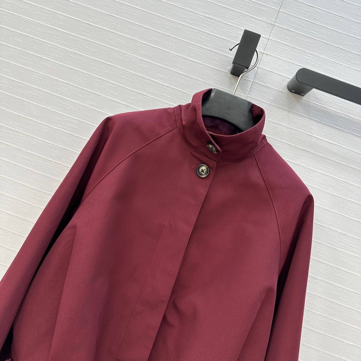 Loewe 25 Stand-up Collar Jacket Burgundy Polyester 288228
