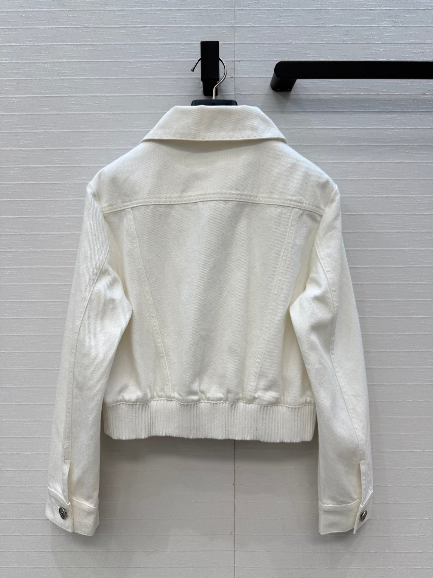 CC 26s Jacket With Cable Knit Embroidery White Denim 402908