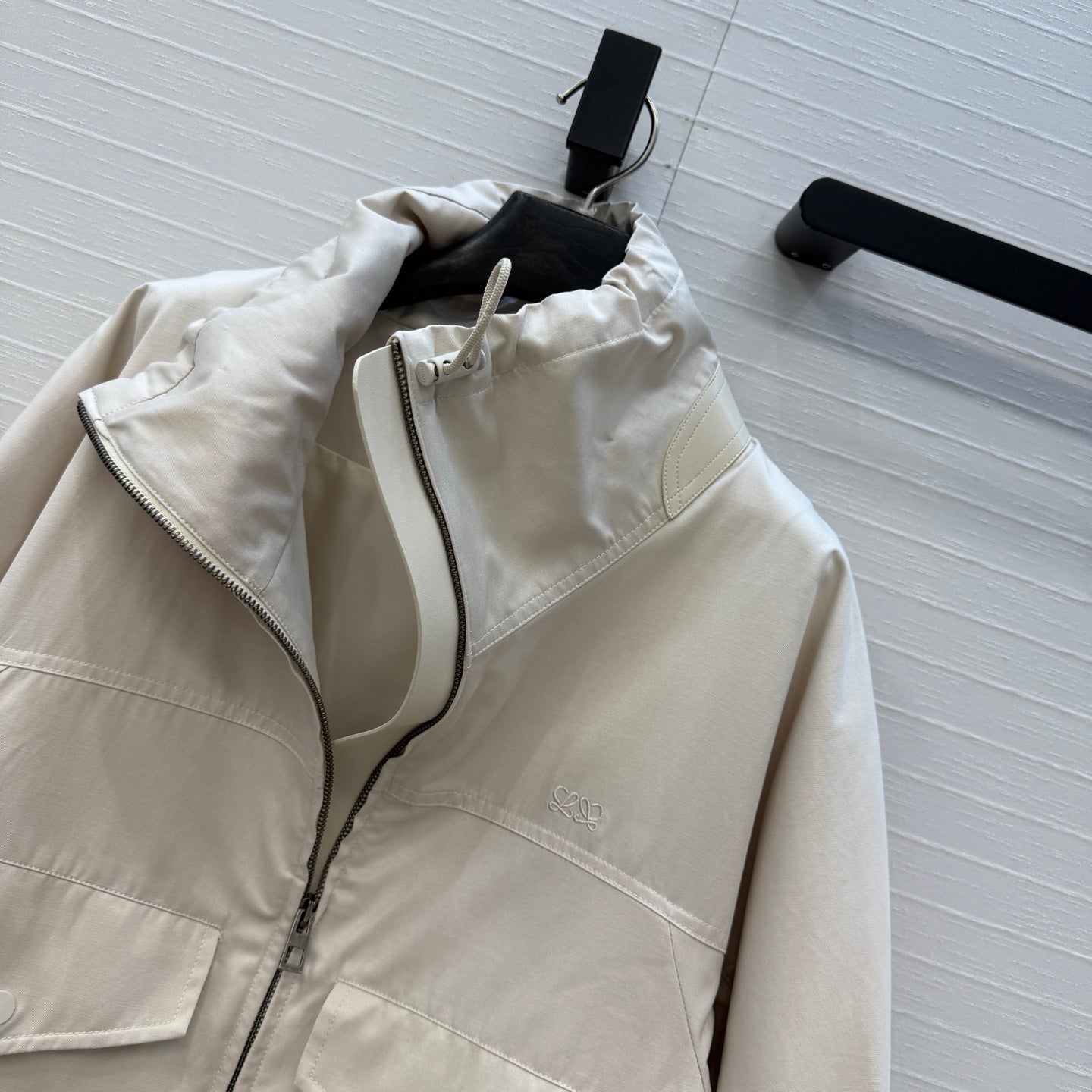 Loewe 26s Jacket Taupe Cotton Silk 402862