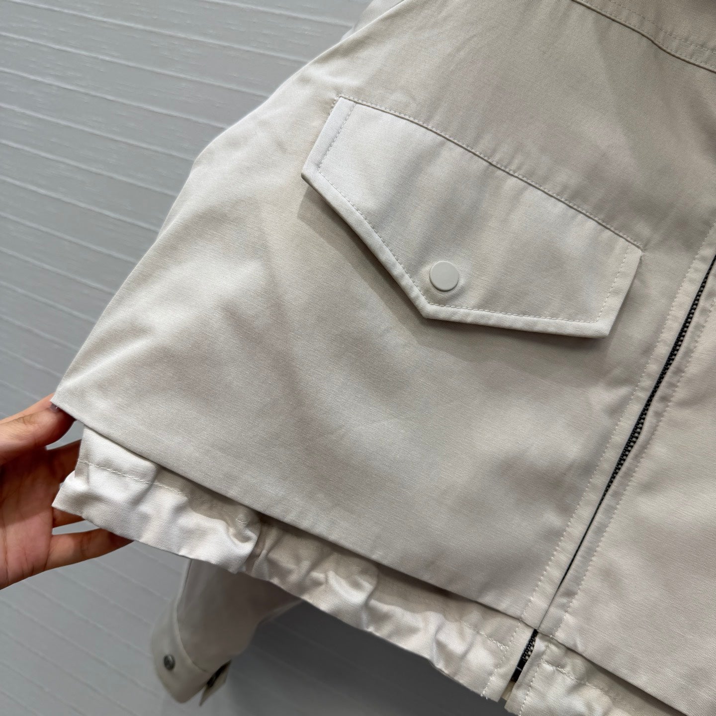 Loewe 26s Jacket Taupe Cotton Silk 402862