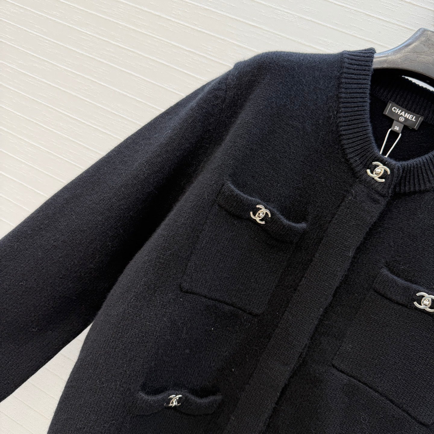 CC FW 26s Cardigan Black Cashmere Wool 414705