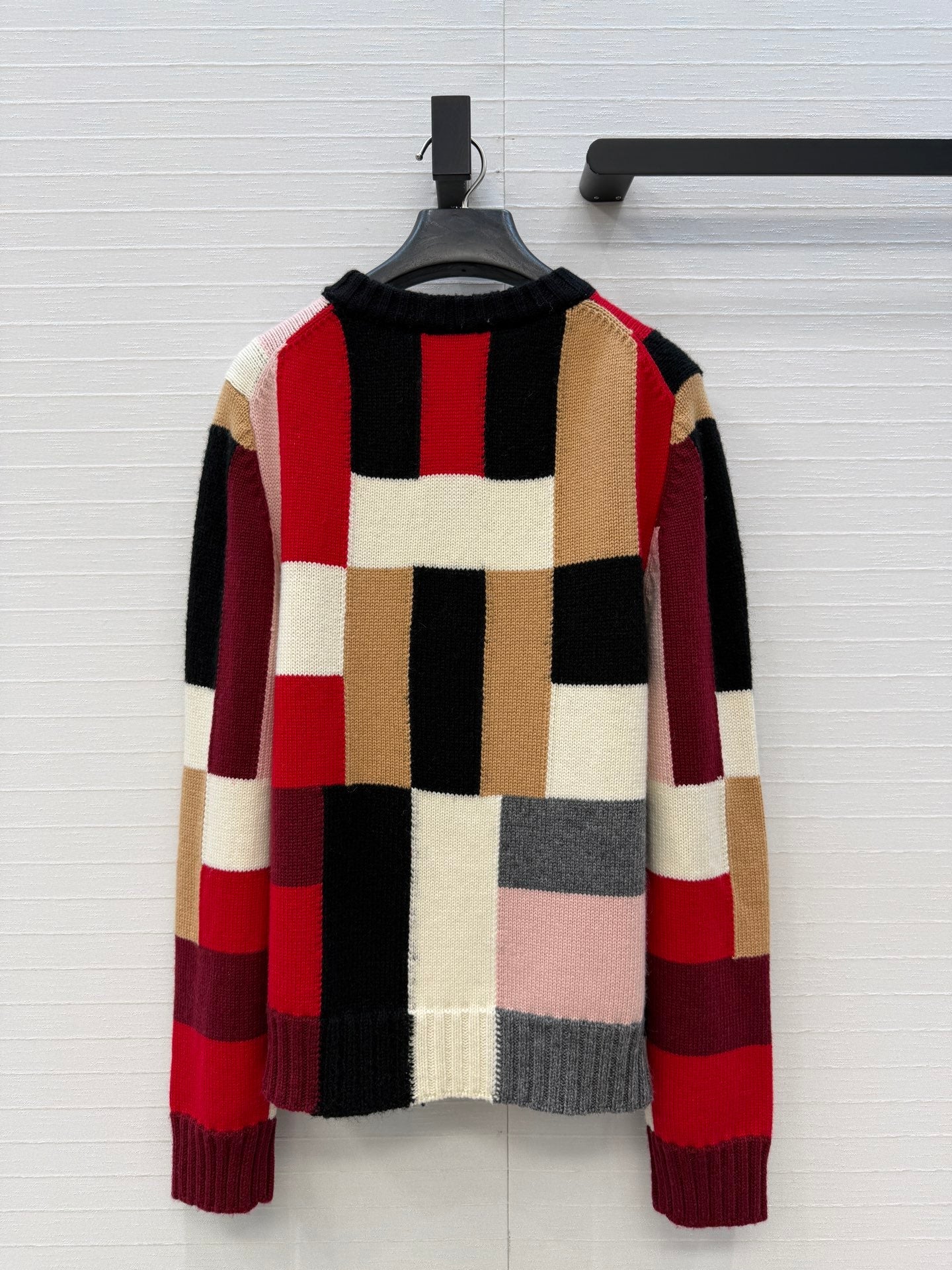 CC FW 26s Cardigan Black Red Multicolor Cashmere Wool 414711
