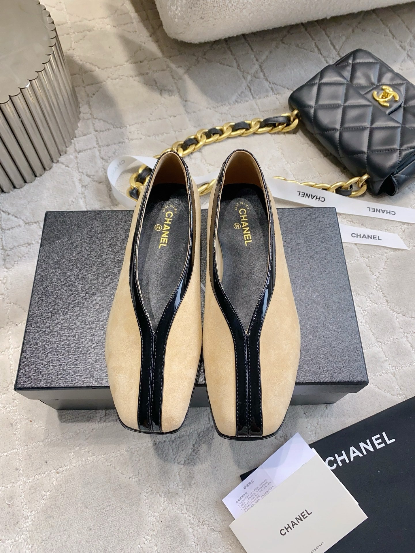 CC 26s Ballet Flat Matthieu Blazy Beige Suede 808129