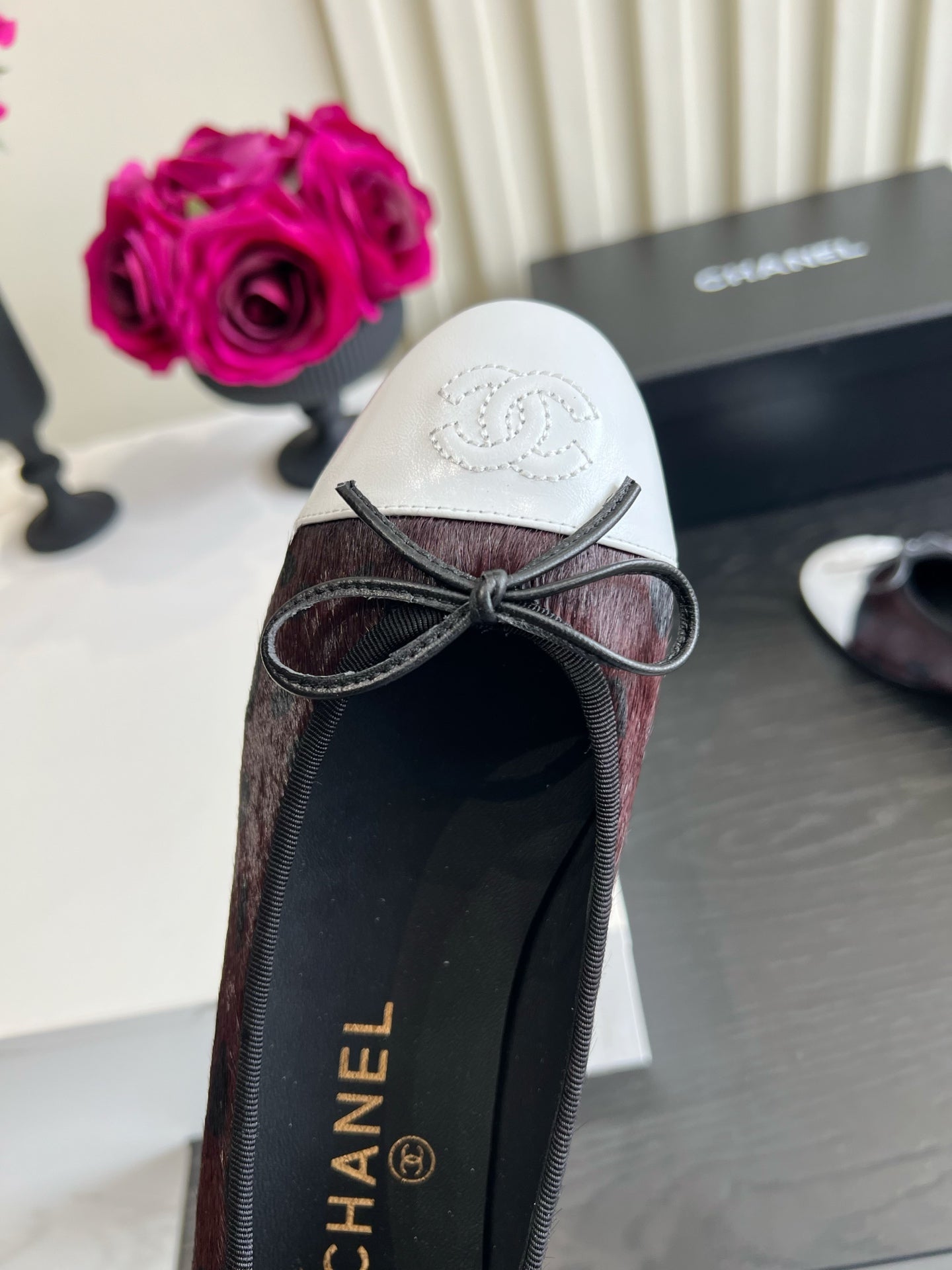 CC 26s Ballet Flat Burugndy Horsehair 850780