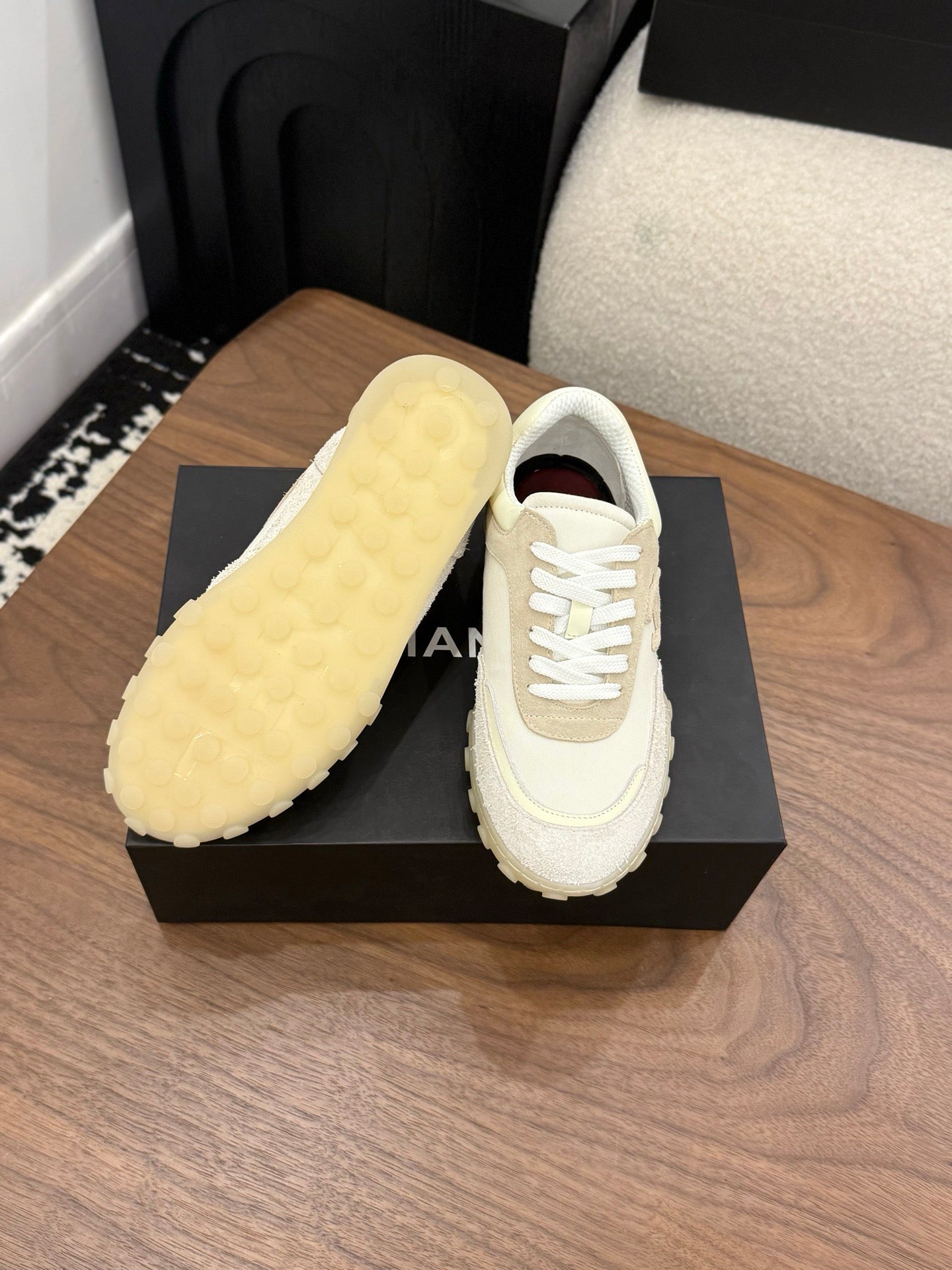 CC 2026 Sneaker Grey White Fabric Suede Calfskin 676168
