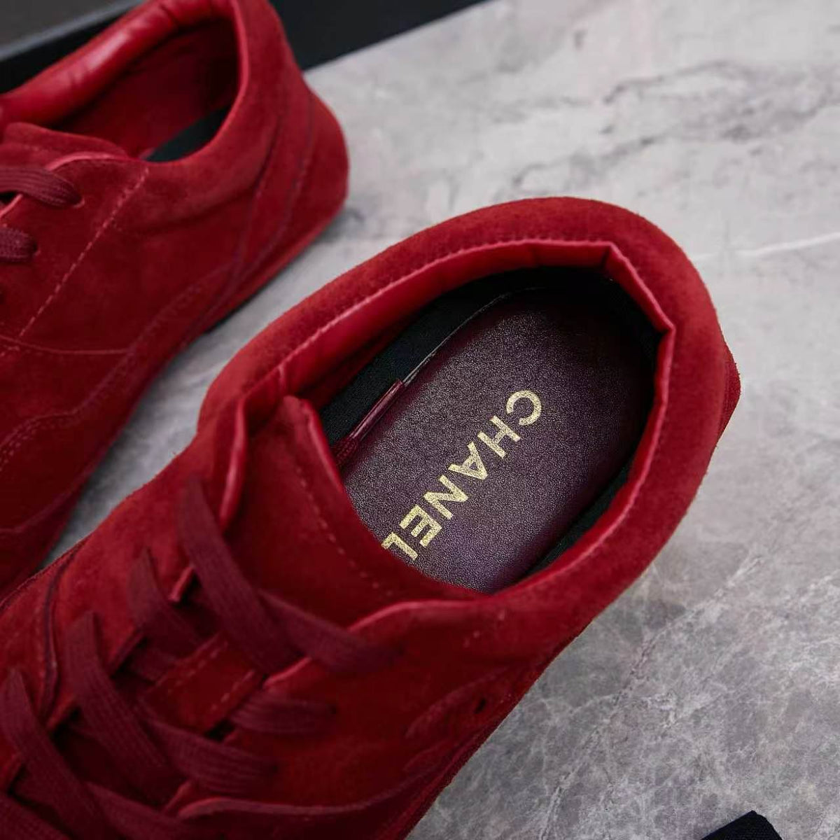 Chanel 26s Sneakers Burgundy Suede 168244