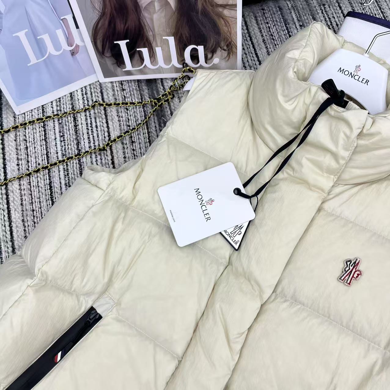 MC Baise Down Gilet Beige Polyamide Nylon