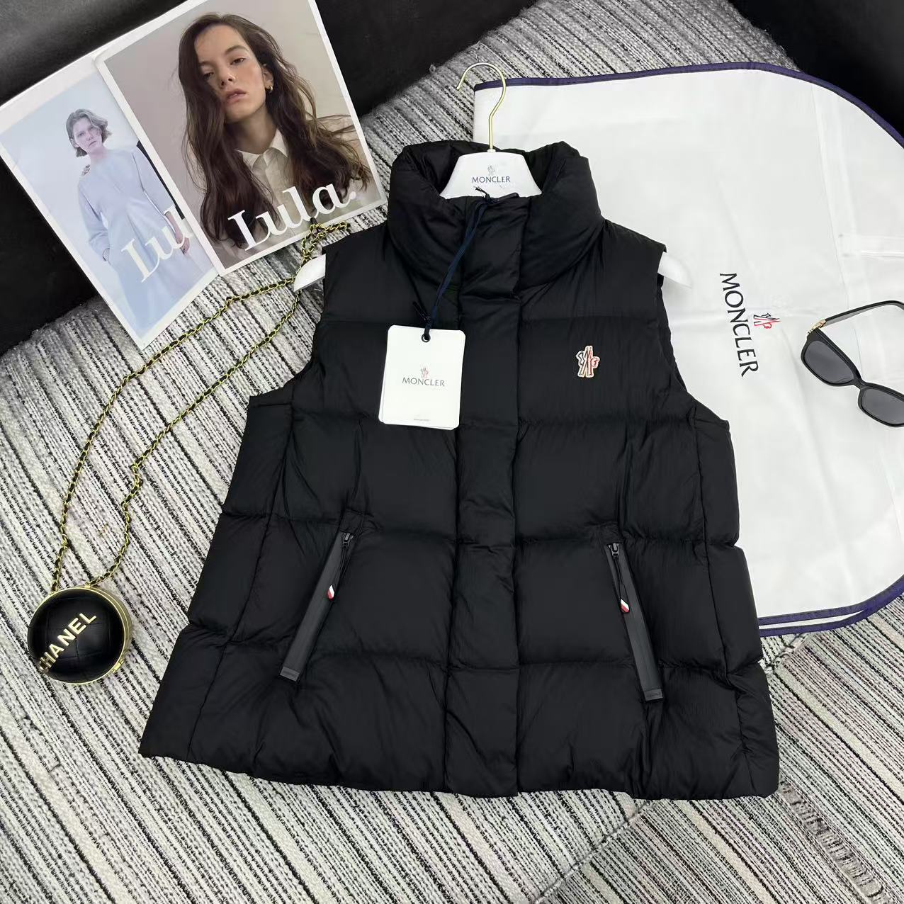 MC Baise Down Gilet Black Polyamide Nylon