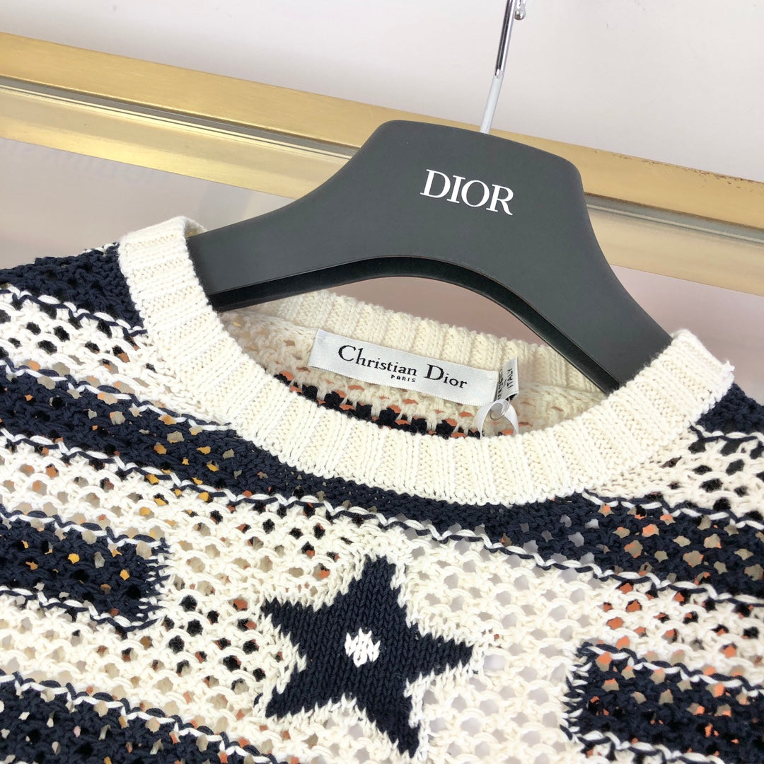 CD 25 Knitted Sweater White Mix Black 293547