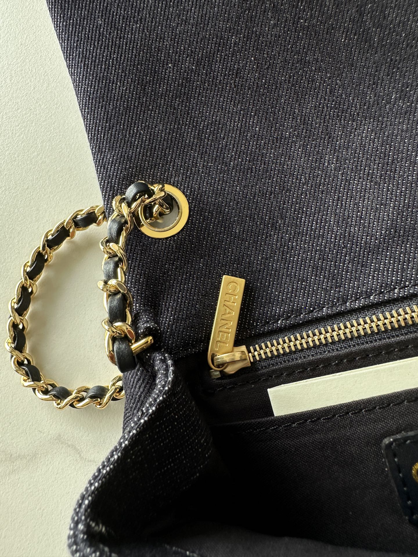 CC 26s AS1786 Mini Classic Handbag 18cm Dark Blue Denim