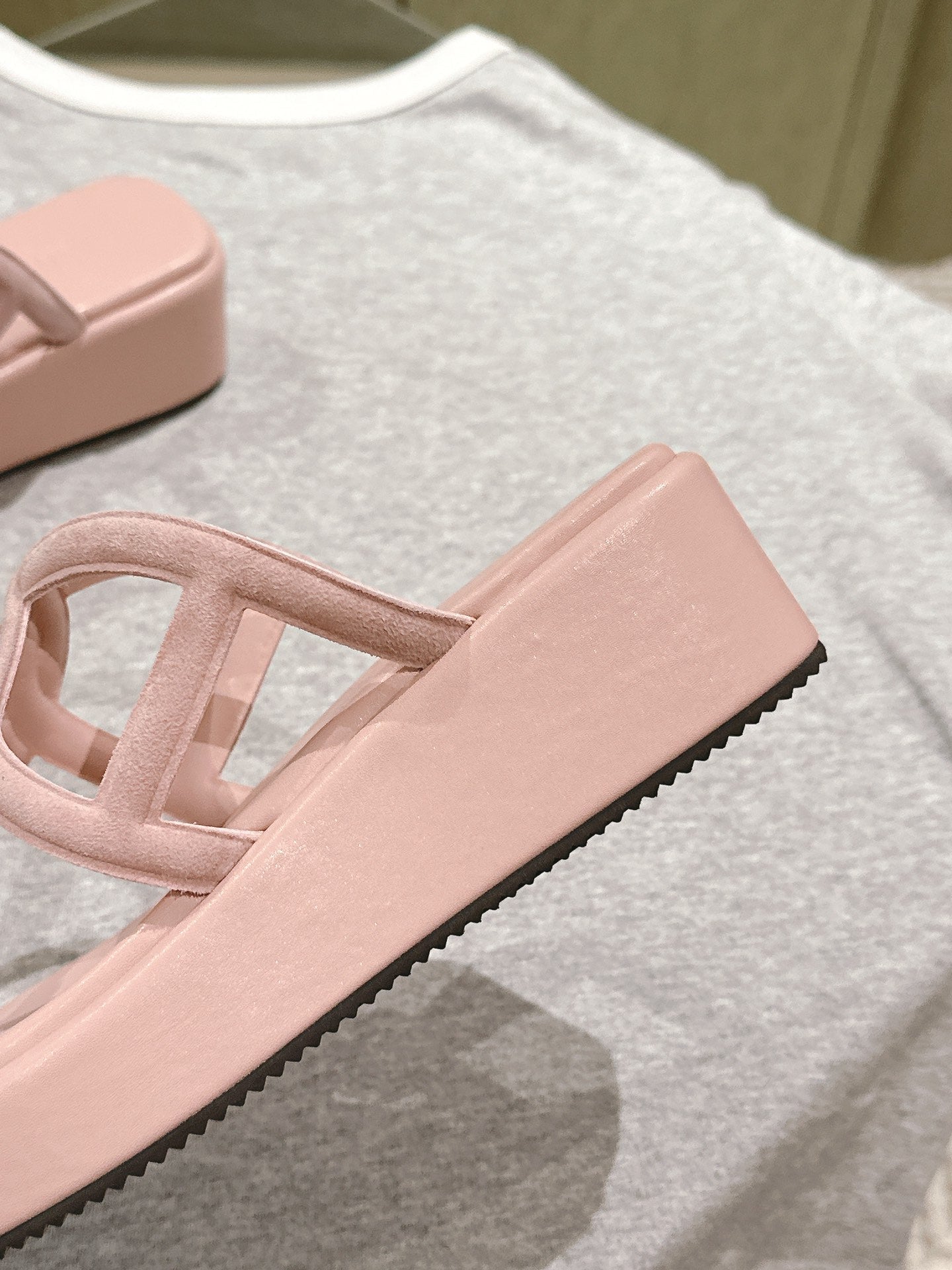 HM Gipsy Sandals 50mm Pink Sheepskin 484749