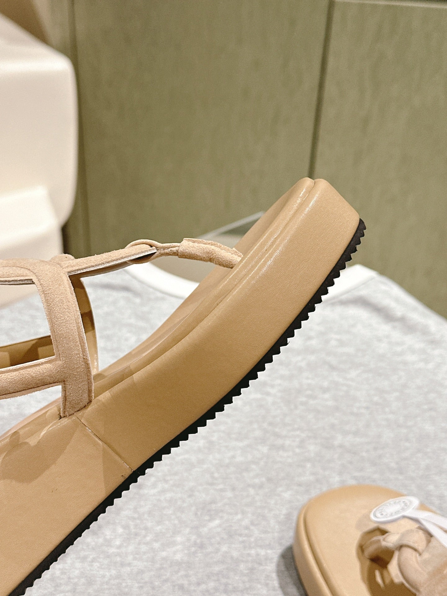 HM Gipsy Sandals 50mm Beige Sheepskin 484751
