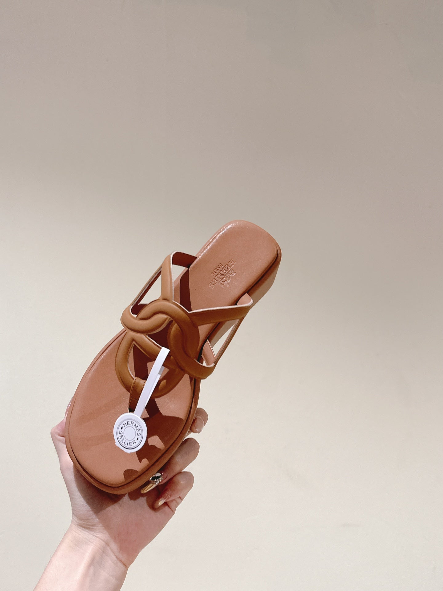 HM Gipsy Sandals 50mm Light muted browns Sheepskin 484752