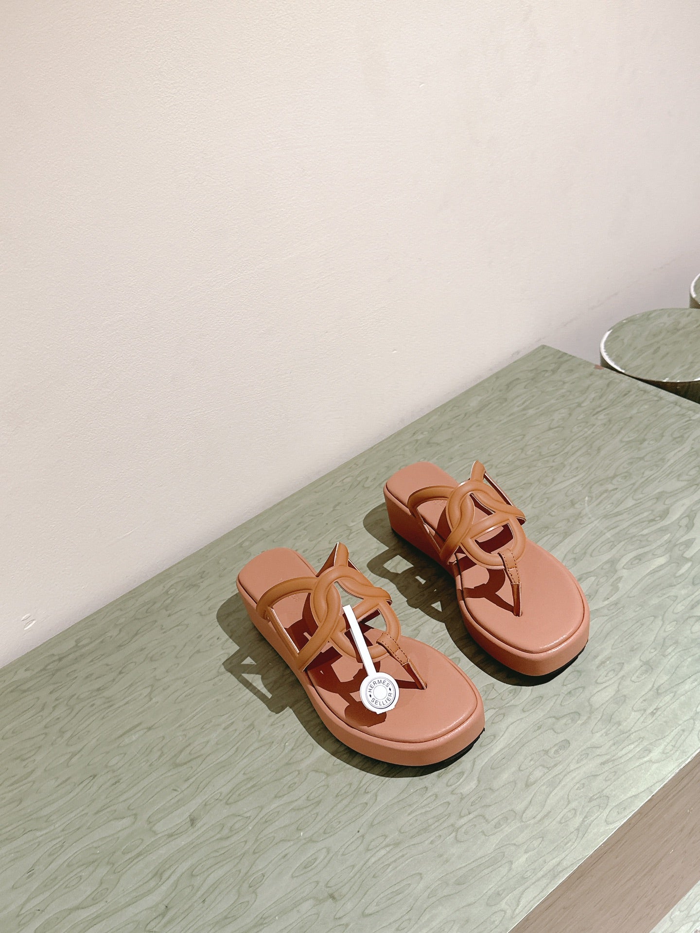 HM Gipsy Sandals 50mm Light muted browns Sheepskin 484752