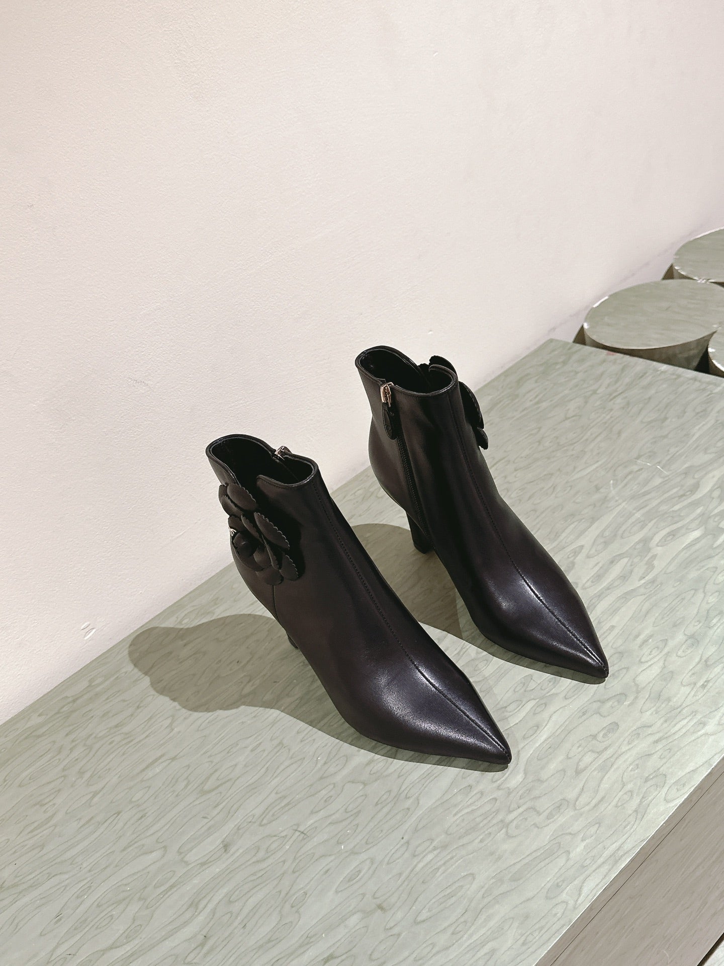 CC Ankle Boots 85mm Black Lambskin